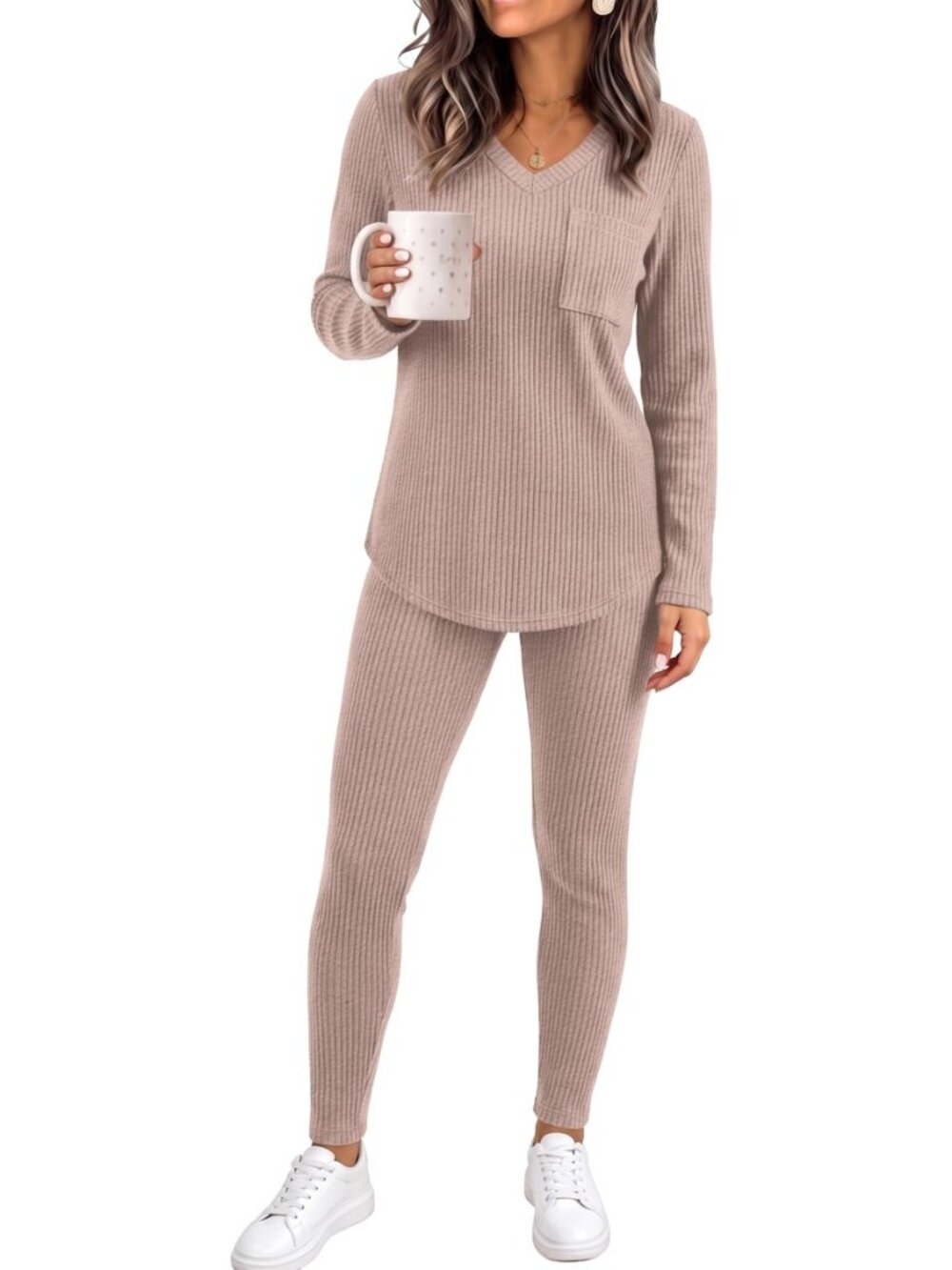 Lounge Sets for Women 2 Piece Fall Pajamas Long Sleeve Outfits Cute